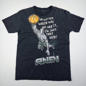 Vintage 90s Men's AND1 Trash Talk T Shirt Basketball - Size Small